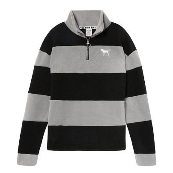 PINK Victoria's Secret Sweaters - Vs pink polar fleece half zip